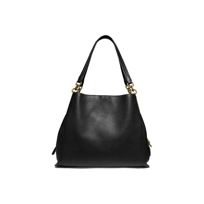 COACH Dalton Leather Handbag Large Size Women's Black-2