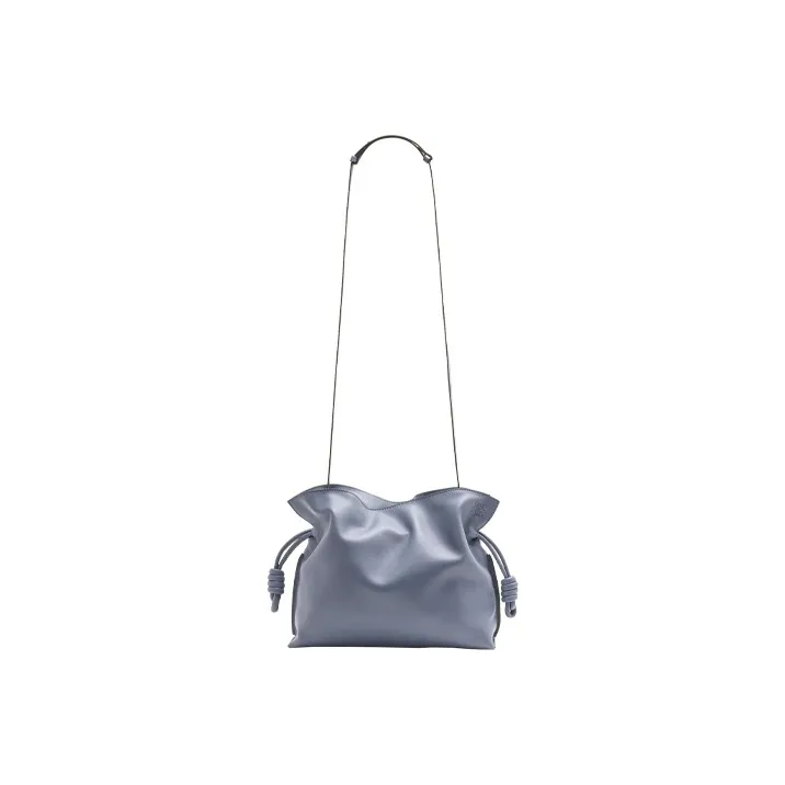 LOEWE Flamenco Nappa Cow Leather Clutches Shoulder Bag Crossbody Bag Medium Size Women's Atlantic Blue-4