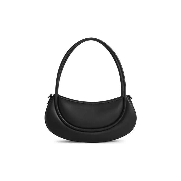 CHARLES&KEITH Synthetic Leather Shoulder Bag, Crossbody Bag, Handbag Regular Women's Black/Blue-0