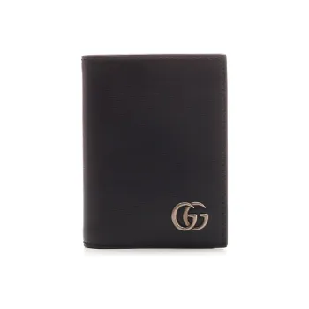 GUCCI Marmont Leather Card Holder Card Holder Men's Black
