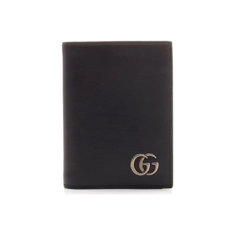 GUCCI Marmont Leather Card Holder Card Holder Men's Black-0