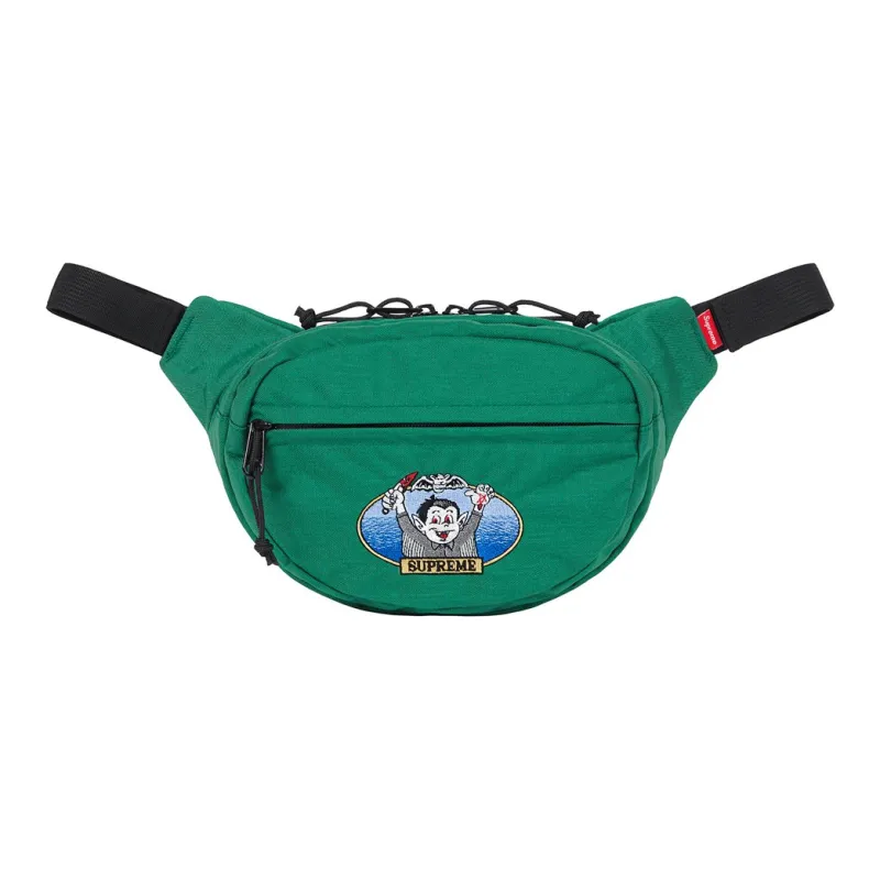 Supreme Nylon Crossbody Bag, Sling Bag, Fanny Pack Regular Men's Black/Red/Green-6