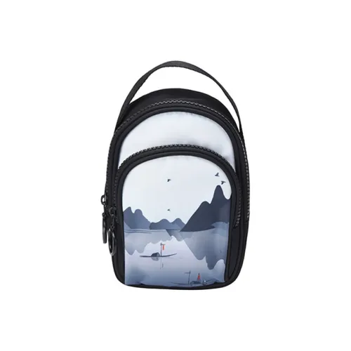 Anta PU Shoulder Bag Crossbody Bag Regular Unisex White/Black
