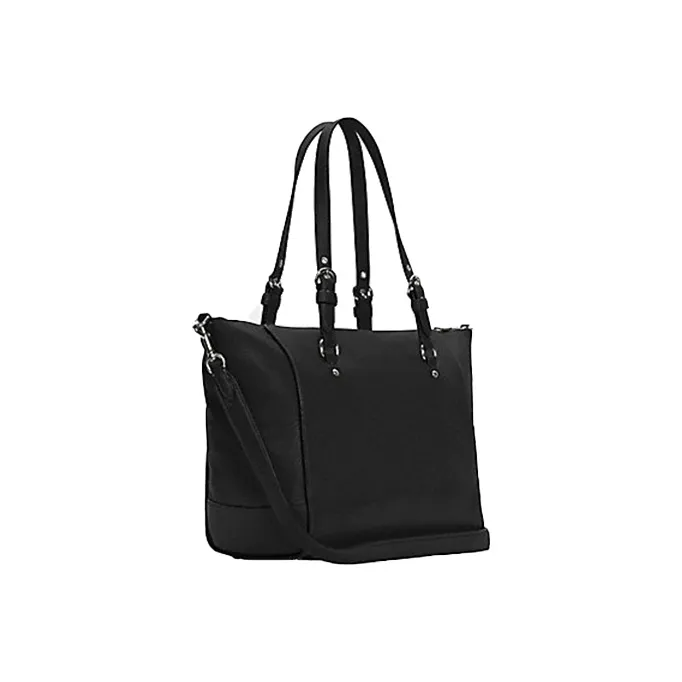 COACH Leather Tote Bag Shopping Bag Portable Crossbody Bag Shoulder Bag Large Size Women's Black-2