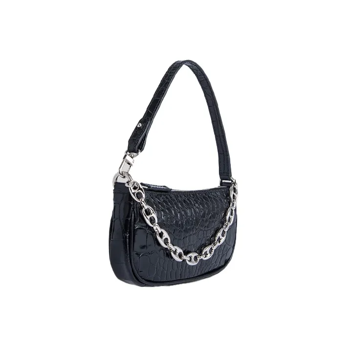 By Far Crocodile Embossed Shoulder Bag-1