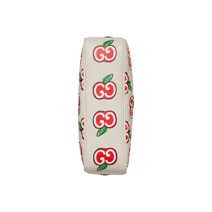 GUCCI Marmont Quilted Leather Camera Bag, Crossbody Bag, Shoulder Bag Trumpets Women's White-2