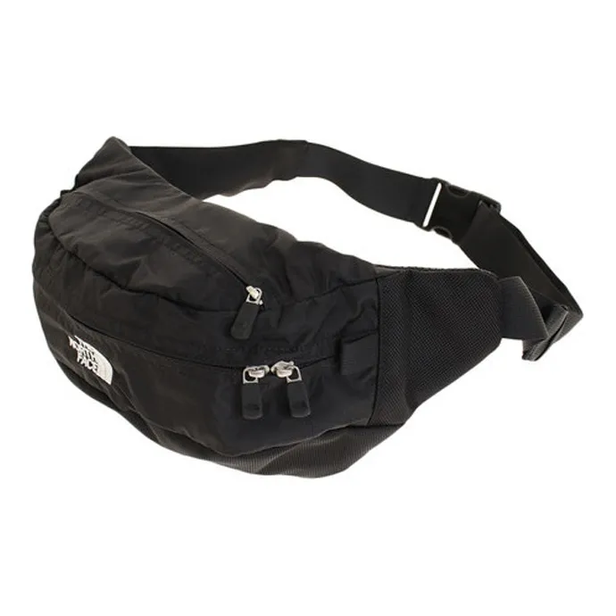 THE NORTH FACE Nylon Sling Bag, Double Zip Closure Fanny Pack Trumpets Unisex Black-1