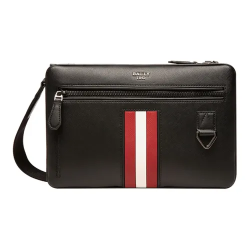 BALLY Cow Leather Small Square Camera Bag, Shoulder Bag, Crossbody Bag Regular Men's Black