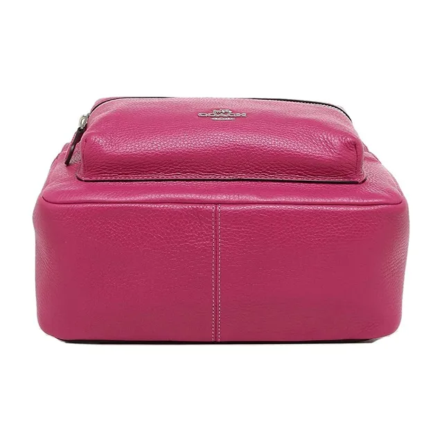 COACH Charlie Cow Leather Backpack Medium Size Women's Rose Red-4