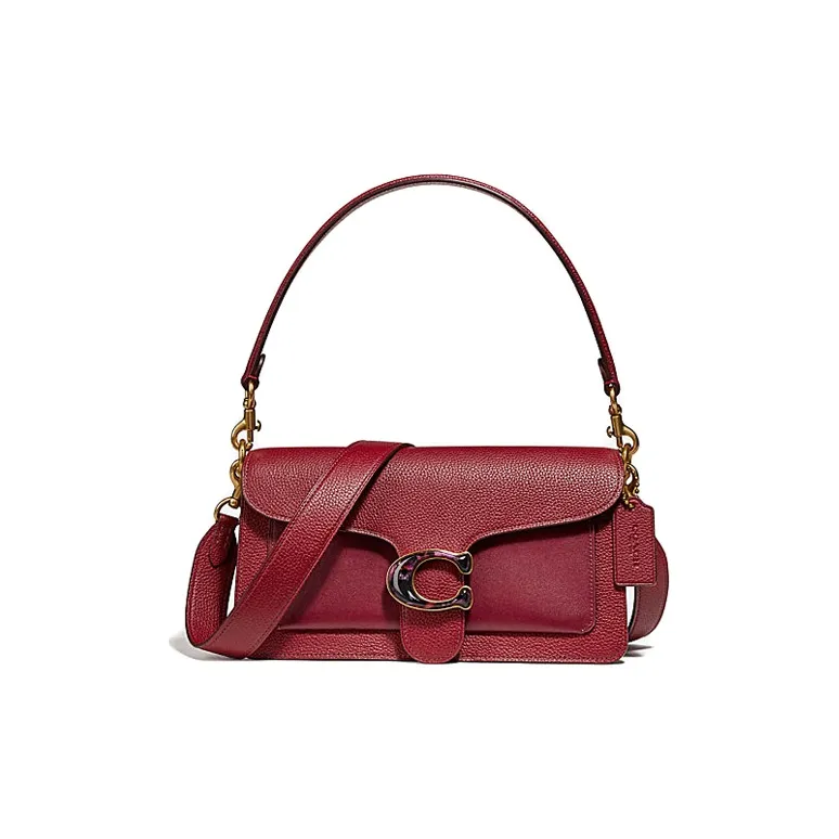 COACH Cow Leather Wine God Bag Shoulder Bag Crossbody Bag Medium Size Women's Burgundy-0