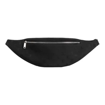 CELINE Belt Jacquard And Cow Leather Messenger Bag Fanny Pack Regular Men's Black