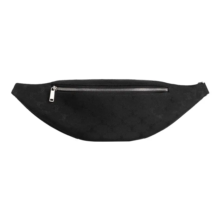 CELINE Belt Jacquard And Cow Leather Messenger Bag Fanny Pack Regular Men's Black-0