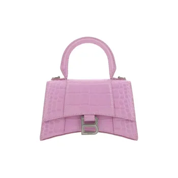 Balenciaga Hourglass Calfskin Hourglass Bag, Shoulder Bag, Crossbody Bag, Handbag Women's Lavender Purple