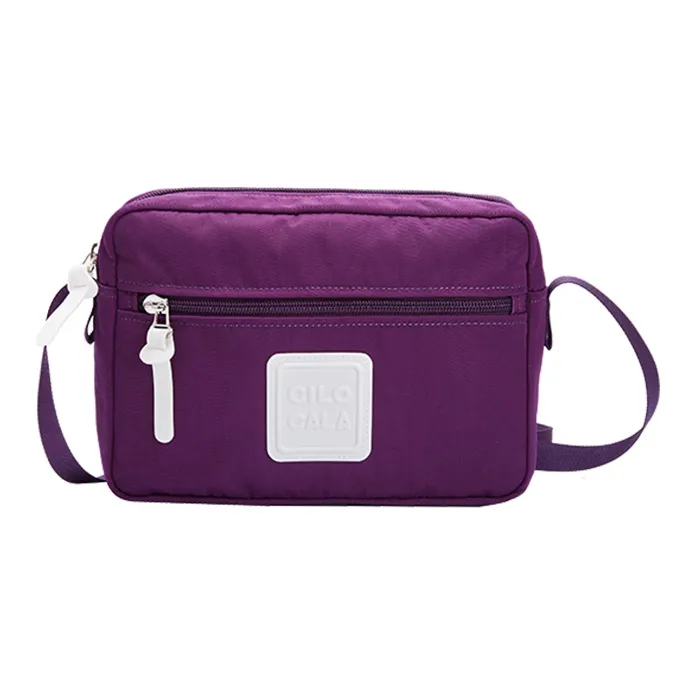 CILOCALA Nylon Fabric Crossbody Bag Square Bag Shoulder Bag Regular Unisex Red Candy Color-28