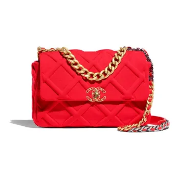 CHANEL Cow Leather Chain Bag Flap Bag Crossbody Bag Shoulder Bag Women's Red