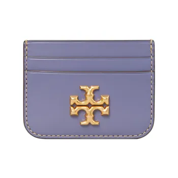 TORY BURCH Eleanor Leather Card Holder Women's Purple