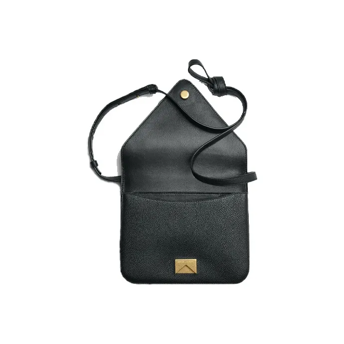 Bottega Veneta Grain Calfskin Envelope Bag, Crossbody Bag, Shoulder Bag Medium Size Women's Black-5