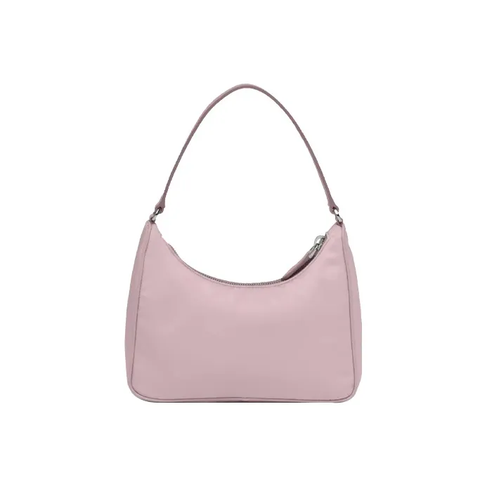 PRADA Re Edition Recycled Nylon Fabric With Saffiano Leather Trim Shoulder Bag, Handbag Mini Women's Snow Pink-3
