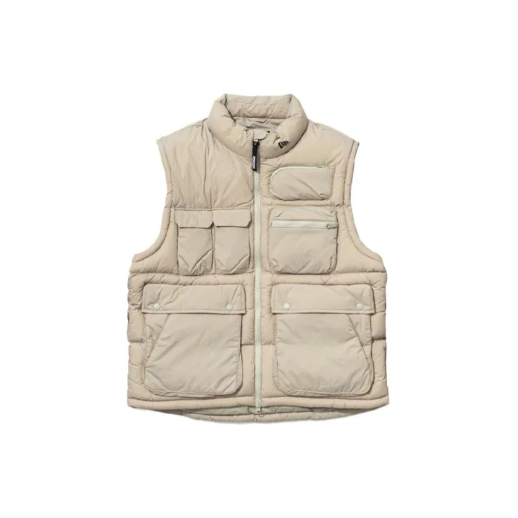 New Era Puffer Jacket Men's Beige-3