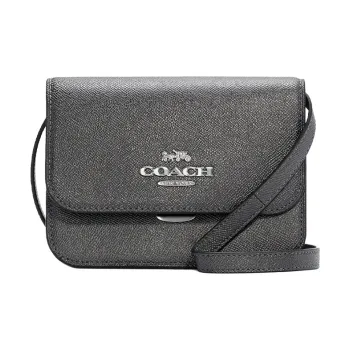 COACH Brynn Leather Crossbody Bags Shoulder Bags Women's Premium Gray Morandi Color