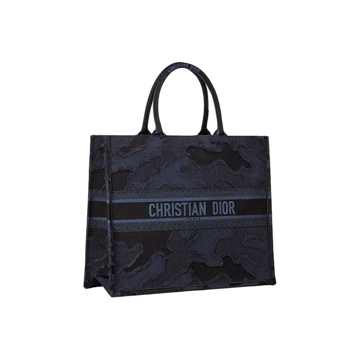 DIOR BookTote Canvas Canvas Bag Tote Bag Shopping Bag Handbag Large Size Women's Blue-2