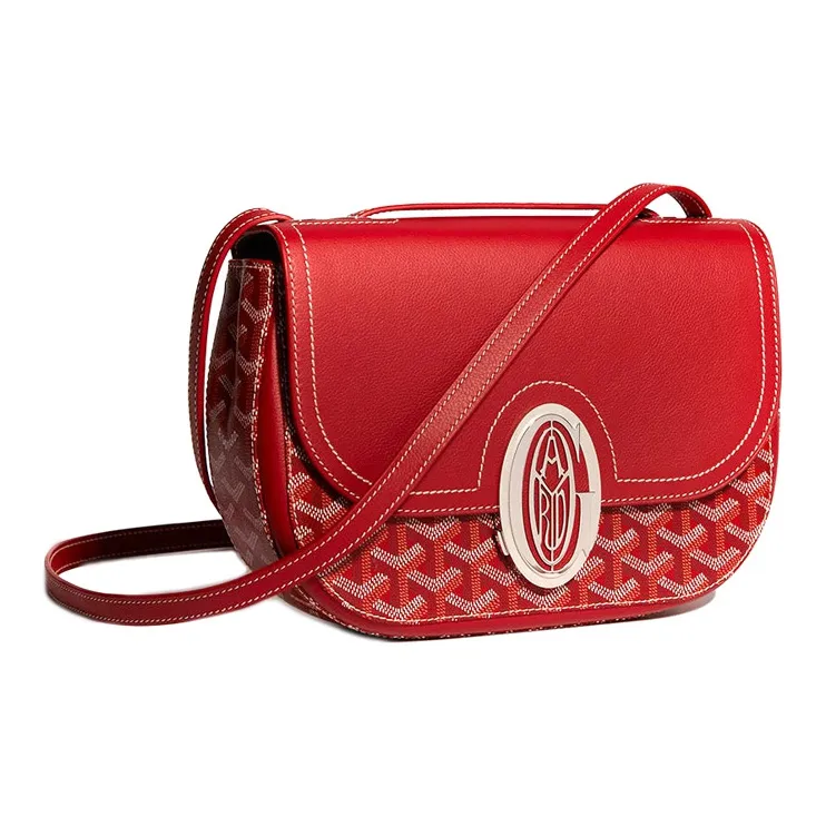 GOYARD 233 Canvas With Leather Shoulder Bag Crossbody Bag Regular Women's Red-1