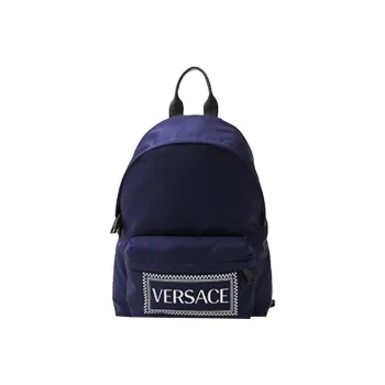 VERSACE Fabric Backpack Men's Blue
