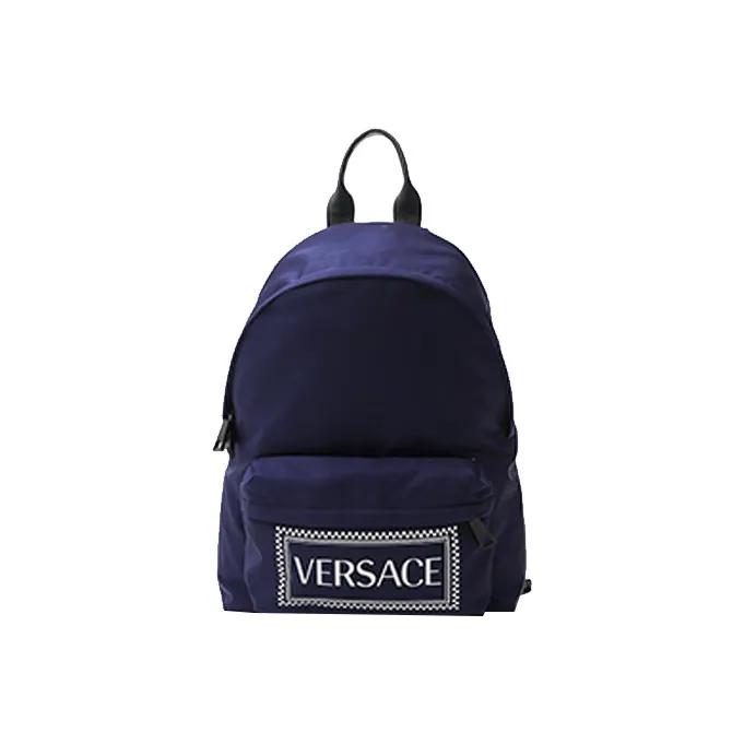 VERSACE Fabric Backpack Men's Blue-0