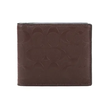 COACH Cow Leather 3 in 1 Wallet Mini Men's Brown