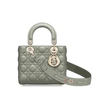 DIOR Lady DiorMy ABCDior Sheepskin Dior Bag Shoulder Bag Crossbody Bag Handbag Small Size Women's Rock Gray