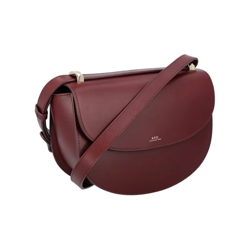 A.P.C Leather Shoulder Bag Crossbody Bag Women's Red-2