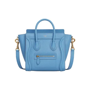 CELINE Luggage Drumhead Calfskin Smile Bag Shoulder Bag Crossbody Bag Handbag Extra Mini Women's Sky Blue