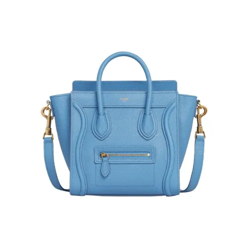 celine Camarat Luggage Drumhead Calfskin Smile Bag Shoulder Bag Crossbody Bag Handbag Extra Mini Women's Sky Blue