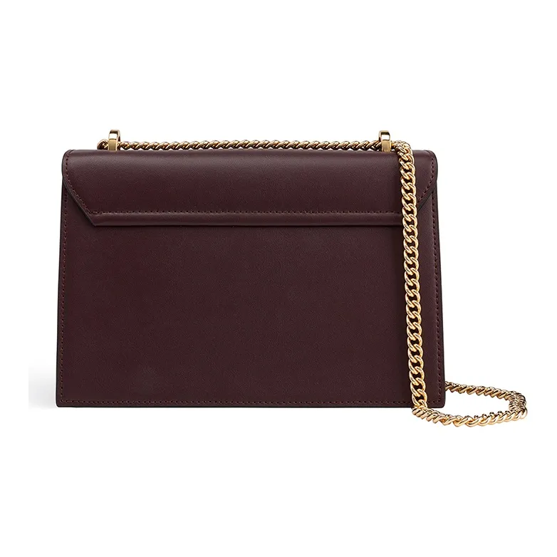 VANESSA HOGAN Cow Leather Shoulder Bag Crossbody Bag Women's Dark Red-2