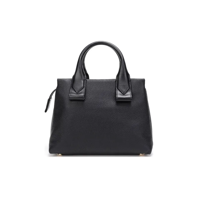 MICHAEL KORS Rollins Leather Handbag Trumpets Women's Black-3