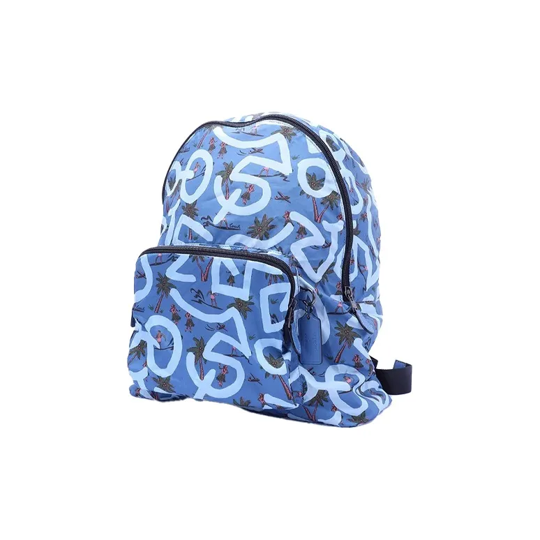 COACH Packable Nylon Backpack Large Size Men's Blue-1
