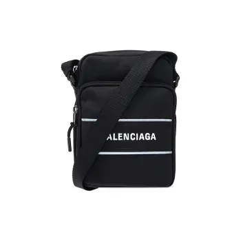 Balenciaga Nylon Messenger Bag, Shoulder Bag Unisex Black