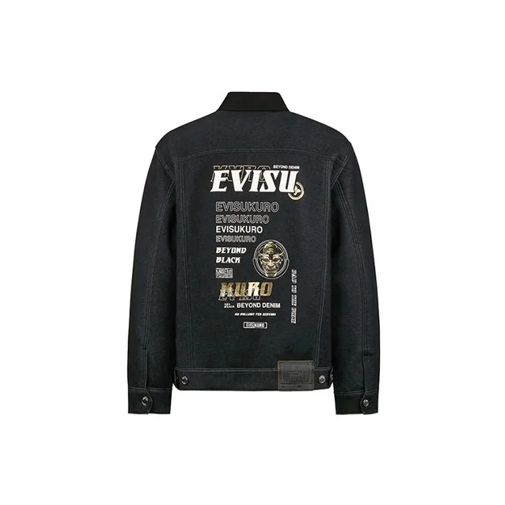 EVISU Denim Jackets Men Black-1