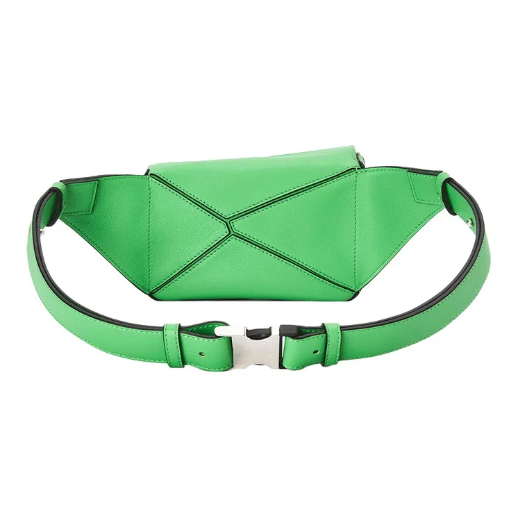 LOEWE Puzzle Smooth Calf Leather Fanny Pack Mini Men's Apple Green-3