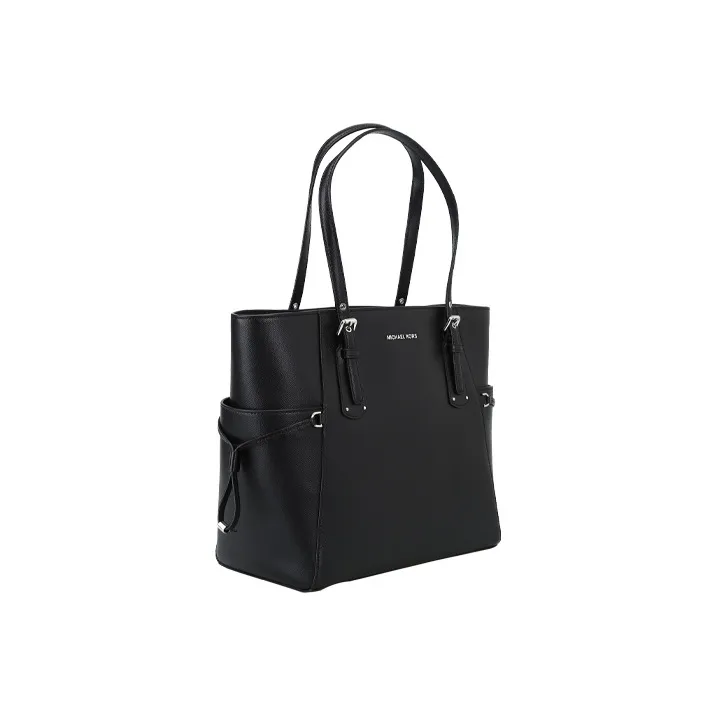 MICHAEL KORS Voyager Leather Tote Bag, Shopping Bag, Shoulder Bag Women's Black-1