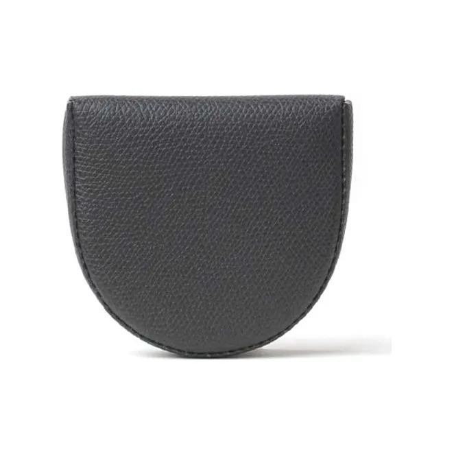 Valextra Calfskin Coin Purse Unisex Smoke Gray-1