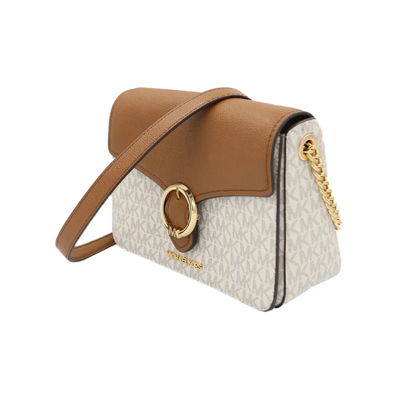 MICHAEL KORS MICHAEL KORS Handbag Collection Wanda PVC Crossbody Bag, Shoulder Bag Medium Size Women's Vanilla White-1
