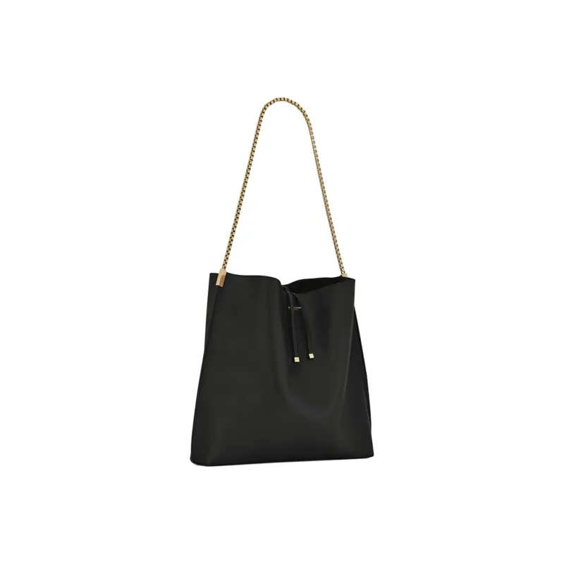 SAINT LAURENT Suzanne Leather Handbag Women's Black-1