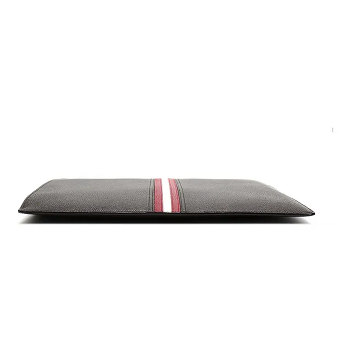 BALLY Leather Clutch Regular Men's Coffee Red White-3