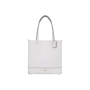 COACH Dempsey Canvas With Leather Tote Bag Shopping Bag Shoulder Bags Women's White