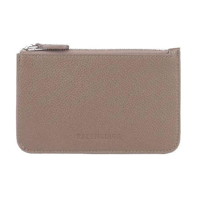 Balenciaga ESSENTIAL Cow Leather Wallets Coin Purses Regular Women's Dark Beige-1