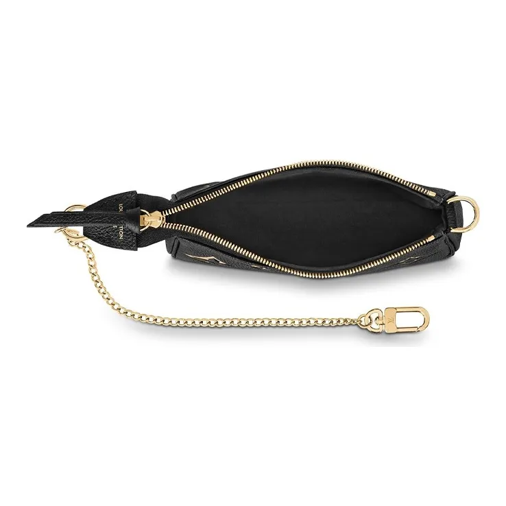 LOUIS VUITTON Pochette Mini Accessoires Black/Beige-4