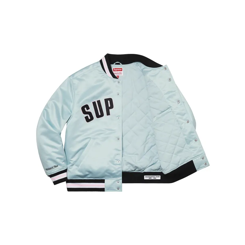 Supreme Mitchell & Ness Satin Varsity Jacket-2