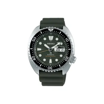 SEIKO Prospe Collection Mechanical Movement Silicone Strap Watch Men's Watches Green Dial
