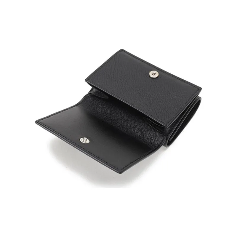 Balenciaga Cash Cow Leather Wallet Mini Men's Black/White-5